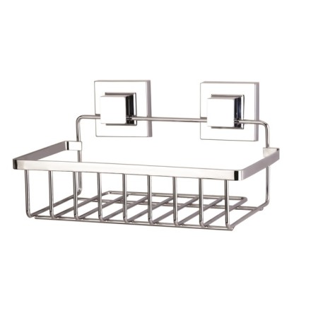 Shelf in the bathroom straight, 24 x 15 x 14 cm, self -adhesive, chromium color, EF241