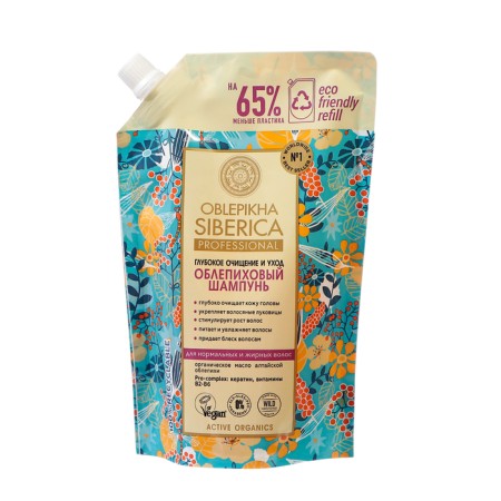 Sea buckthorn shampoo for normal and oily hair, 400 ml,