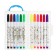 Flomasters 12 colors "mouse", in a plastic pencil with a pen, ventround cap, mix