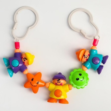 Stretching to a stroller/crib "little men", 3 toys, mixing color, crush me-2