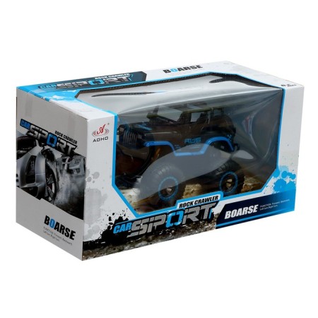 Radio-controlled jeep "All-terrain vehicle" works on batteries, black and blue color-6