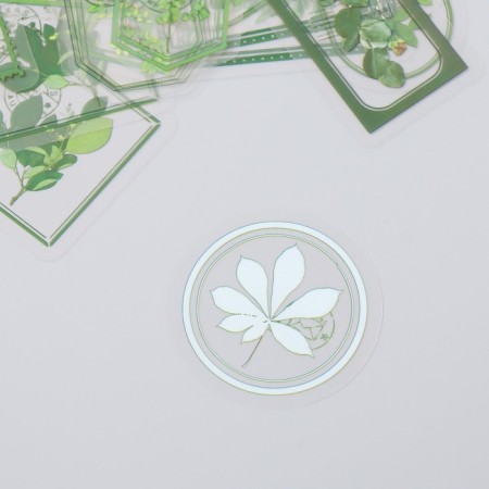 Stickers for creativity "Tags - green leaves" set of 30 pcs 0.2x8x11 cm-2