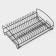 Sushilka for plates with a pallet 38 × 24.5 × 12.4 cm, black color