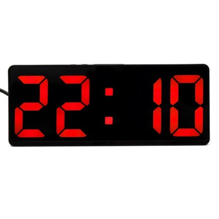 Clock - Electronic desktop an alarm clock with a thermometer, calendar, 15 x 6.3 cm, aaa, USB-1