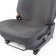 Caps on the front seats Car Performance, 2 pcs, Fiberflax (flax), rhombus, black