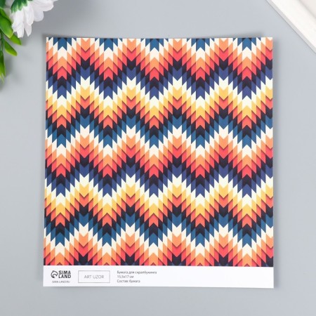Scrapbooking paper bilateral "illusion" density 180 g 15.5x17 cm-2