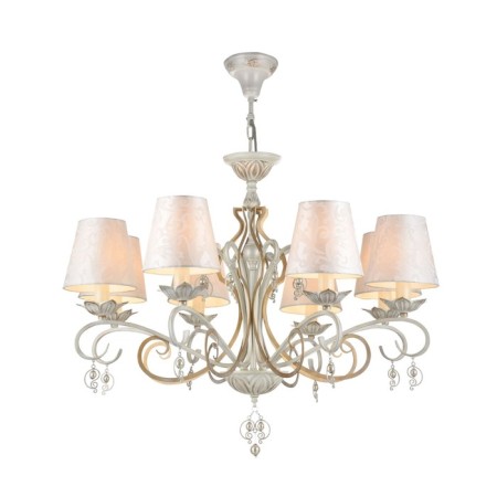 Maytoni ARM004-06-W, E14, 6x40 W, 630x630x970 mm, white with gold