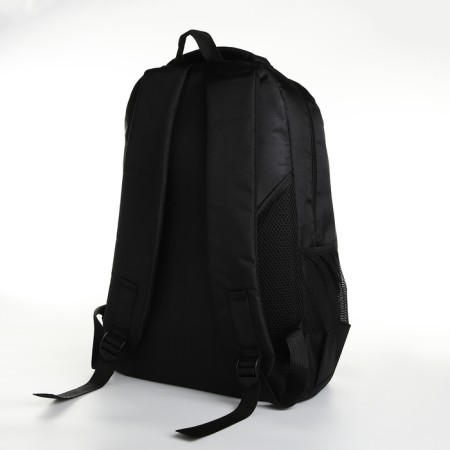 Youth backpack with a zipper, 4 pockets, black color-3