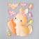 EVA sticker "Bunny with carrots and butterfly" 41x31.5 cm