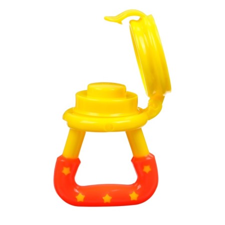 Nibbler for feeding, with silicone mesh, yellow color-11