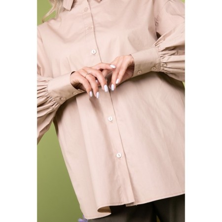 Female shirt, size 48, beige color-9