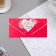 Envenue for money "On the wedding day!" cutting, part inside, hearts, 9.3x19 cm