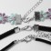 Choker "Trio" flowers and bow (set of 3 pcs.), Color, 32 cm