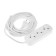 Extension cordBuy, 3 sockets, 10 m, 10 A, 2200 W, PVS 2x1 mm2, without salary, white