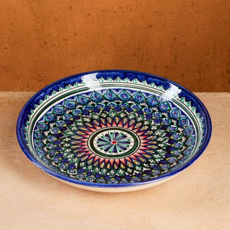 Largan Rishtan ceramics "Patterns", 25 cm, blue
