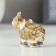 Polystone souvenir "White elephant with a blade of Arab carpet" mix 5.5x5x2.2 cm