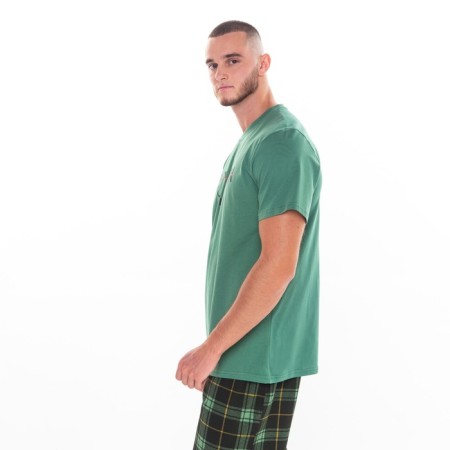 Set (T -shirt/pants) male, green/cage, size 46-3