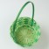 Wicker basket, 20.5 × 9.5 × 33 cm, green, bamboo