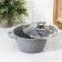 Pan, 1 l, glass cover, d = 18 cm, h = 9 cm, anti -stick coating, color light marble