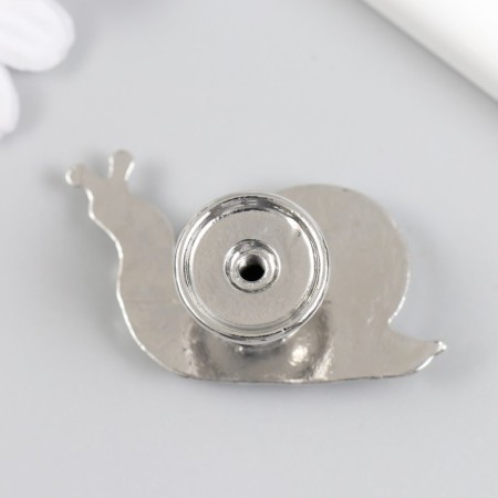 Pen for the casket metal "Snail" silver 2.8x5.2 cm-2
