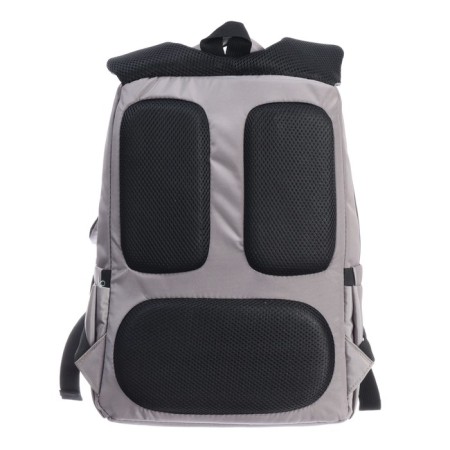 School backpack, 39 x 26 x 17 cm, Grizzly, ergonomic back, gray-5