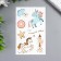 Tattoo on the body color "unicorns and clouds" with gold mix 12x7.5 cm