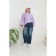 Female trousers, size 62, dark blue color