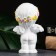 Figure "Angel Housing" White 8x9x14cm