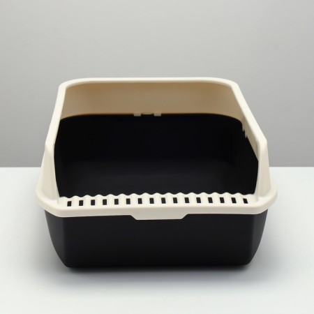 A high side toilet with a scoop and a filter, 50 x 36 x 21 cm, black-5