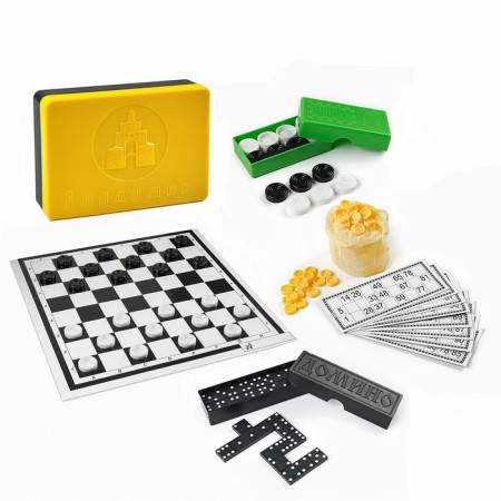 Board games 3 in 1 "Vladimir Games": lotto, checkers, dominoes