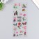 Plastic sticker "Flowers and insects" with silver stroke 10x27 cm