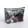 Cosmetic bag with lightning, black color