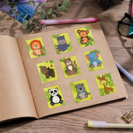 Paper stickers "jungle", with coloring on the back, 11 × 15.5 cm-3