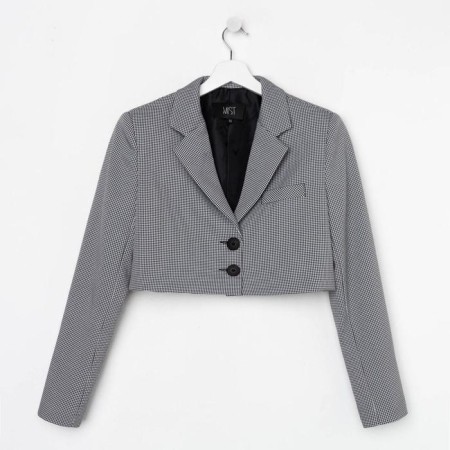 Jacket female shortened Mist p. 48, black/white-6