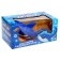 Cute whale, swims in water, works from batteries, blue color
