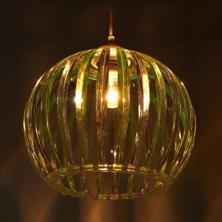 Lamp Bayerlux 7330/1, 1he27 15W, green/transparent 31x24+60 cm-2