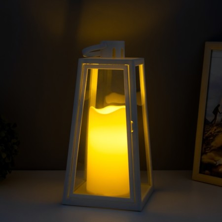 Ночник Свеча LED от батареек 3хААА белый 15,8х15,8х32,5 см RISALUX-3