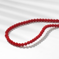 Beads on threads Shar No. 4 “Coral Red”, 90 beads