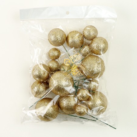 Set for decoration "beads", set 20 pcs, color gold-4