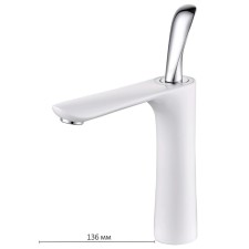 Смеситель для раковины D&K Venice Baciano DA1032656, белый-хром