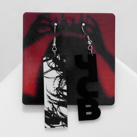 Acryl Earrings "ChSV", black color
