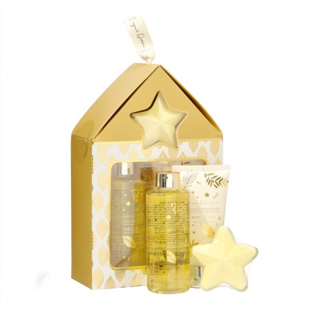 Gift set Elegant Golden Leaf: shower gel 150 ml, lotion 100 ml, bomb 50 g