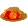 Carnival hat "Autumn bouquet", beige, p. 52–54 cm