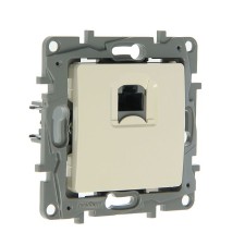 Computer socket Legrand Etika 672341, RJ45, single, hidden, ivory