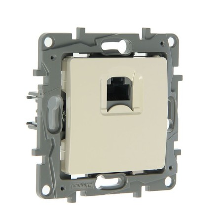 Computer socket Legrand Etika 672341, RJ45, single, hidden, ivory