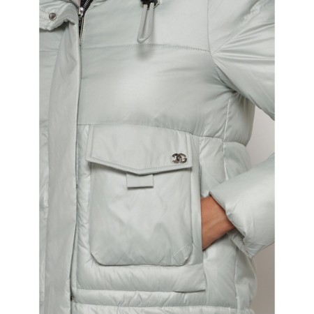 Coat insulated winter female, size 50, color light green-10