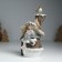 Souvenir Polystone "Snowman with birds on the cylinder, with a broom" Bezh 11x10x20.5 cm