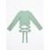 TOP for a girl with long sleeves on Generation ties, height 152 cm, green color