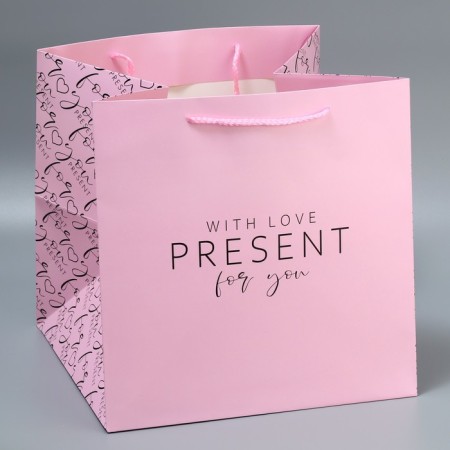 Square gift package, packaging, “Gift for you”, 30 x 30 x 30 cm-1