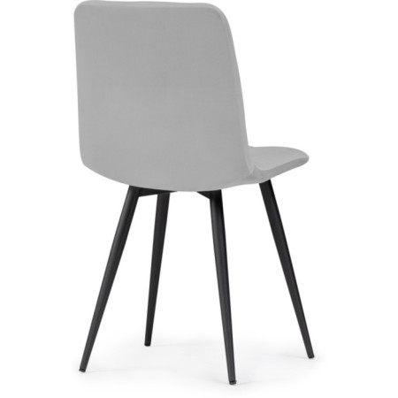 Stool on a metal frame chilli metal/velor, black/light gray 43.5x50x87.5 cm-3